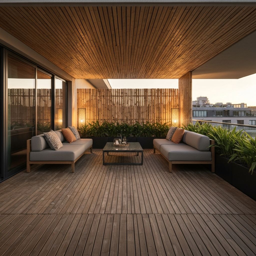 Outdoor terrace lounge